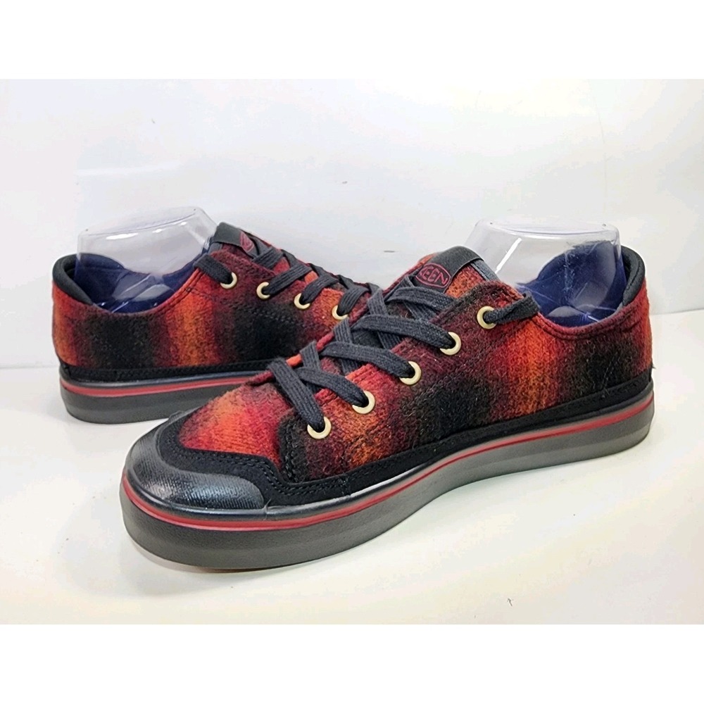 Keen Elsa IV Plaid Wool Shoes Womens 9 Red Black Flannel Flat Skate Sneaker - Picture 5 of 13